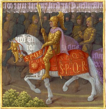 Death of Vespasian
- Vespasian marching against the Jews, illustration from a 14th century manuscript of Josephus' works