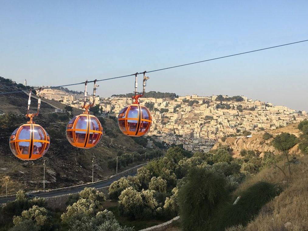 Cable Car to Jerusalem
Visualization of cable car above Ben Hinnom Valley