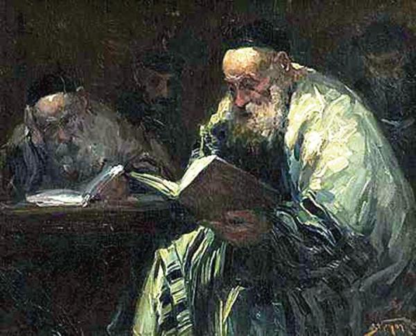 מותו של חכם
Talmud Readers, Adolph Behrman, early 20th c