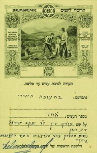 המסמכים מעידים על היותו ציוני נלהב אך גם על חוש הומור בריא. קבלה על תרומת עץ לקרן הקיימת, תרומה שניתנה על ידי אדם שהפסיד בהתערבות עם דה האן