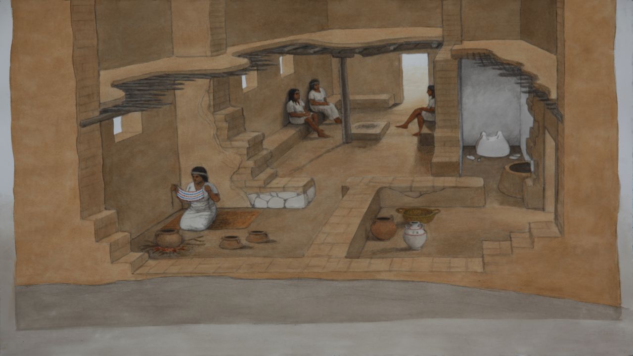 Where did the Philistines come from?
reconstructed building reconstructed building