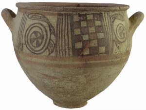 Philistine Bichrome Krater (a large bowl for mixing wine) from the 11th century BCE 