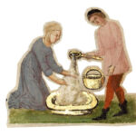 Preparing matza. Illustrations from the Rothschild Miscellany, commissioned by Moshe ben Yekutiel Hakohen and dated to 1479, reflect the rich manuscript illumination of the Italian Renaissance Preparing matza. Illustrations from the Rothschild Miscellany, commissioned by Moshe ben Yekutiel Hakohen and dated to 1479, reflect the rich manuscript illumination of the Italian Renaissance